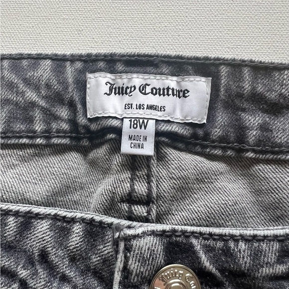 JUICY COUTURE Venice Faded Wash Whiskered Jeans Size 18Wx 28" GREY MARBLE WASH - Picture 7 of 9